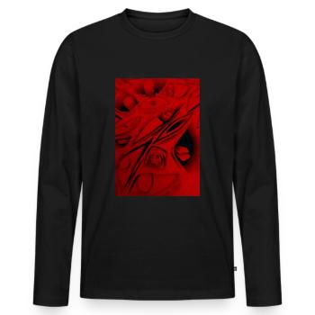 Abstrakte Augen Kunst - Männer Premium Bio Langarmshirt - Schwarz - Vorne - Nico (187cm)
