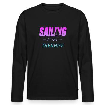 sailing segeln segler - Männer Premium Bio Langarmshirt - Schwarz - Vorne - Nico (187cm)