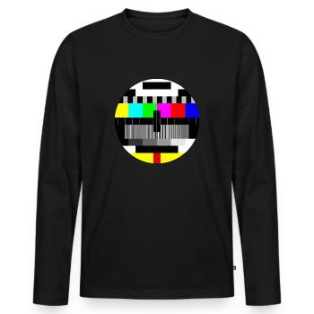 mire couleur - color test card - T-shirt manches longues Premium bio Homme - noir - Devant - Nico (187cm)