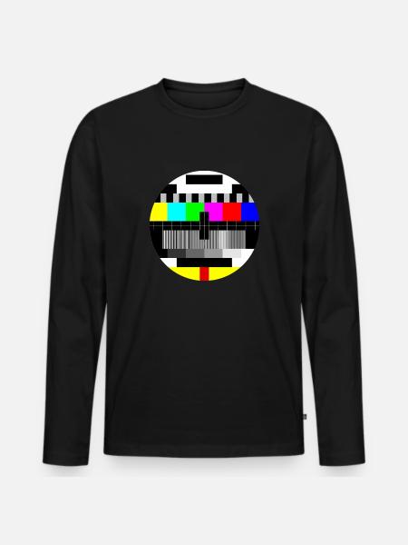 Farbbalken - Farbtestkarte - Männer Premium Bio Langarmshirt - Schwarz