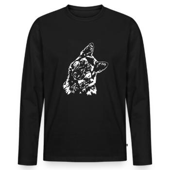 GERMAN SCHÄFERHUND IGP Wilsigns Dog Dog - Men's Premium Organic Long Sleeve Shirt - black - Front - Nico (187cm)