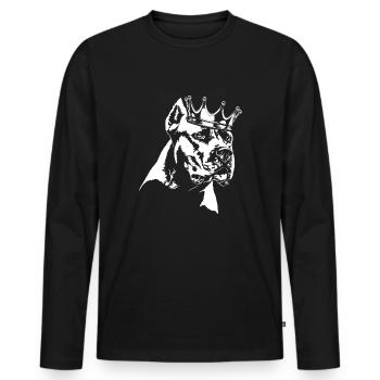 DOGO ARGENTINO chien chien - T-shirt manches longues Premium bio Homme - noir - Devant - Nico (187cm)