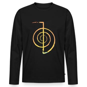 Reiki Gifts | Reiki Master Reiki Master Reiki - Men's Premium Organic Long Sleeve Shirt - black - Front - Nico (187cm)