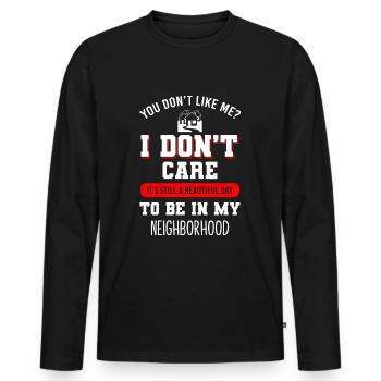 Neighbor Friendship Apartment Alcohol - Men's Premium Organic Long Sleeve Shirt - black - Front - Nico (187cm)