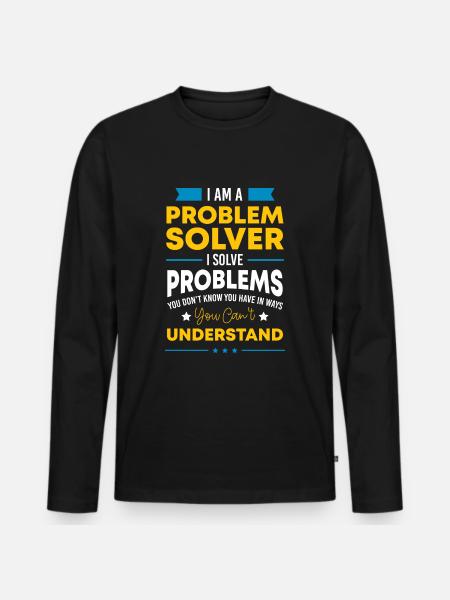 Humor Funny - Men's Premium Organic Long Sleeve Shirt - black