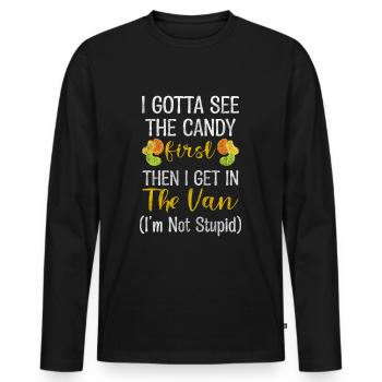 Sweets Eating Sweet Tooth - Men's Premium Organic Long Sleeve Shirt - black - Front - Nico (187cm)