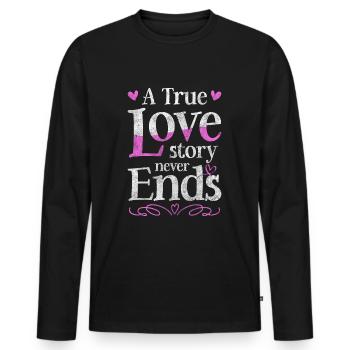 Chers partenaires, - T-shirt manches longues Premium bio Homme - noir - Devant - Nico (187cm)