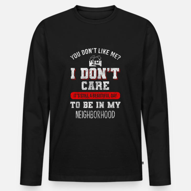 Nachbarn Humor Alkohol Einweihungsfeier - Männer Premium Bio Langarmshirt - Schwarz