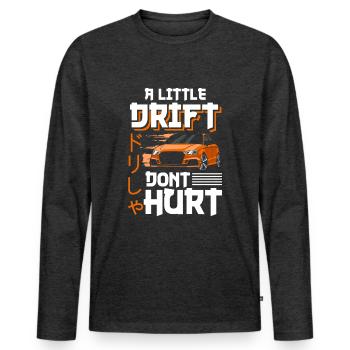 Drifting transversely - Men's Premium Organic Long Sleeve Shirt - heather anthracite - Front - Nico (187cm)