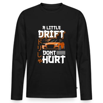 Driften Quer - Männer Premium Bio Langarmshirt - Schwarz - Vorne - Nico (187cm)