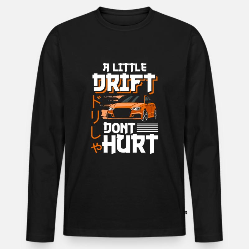 Driften Quer - Männer Premium Bio Langarmshirt - Schwarz