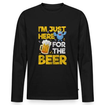 Monster Kreatur Schrecklich Verkleidung - Männer Premium Bio Langarmshirt - Schwarz - Vorne - Nico (187cm)