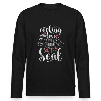 Küche Gastro Restaurant Hobbykoch - Männer Premium Bio Langarmshirt - Schwarz - Vorne - Nico (187cm)