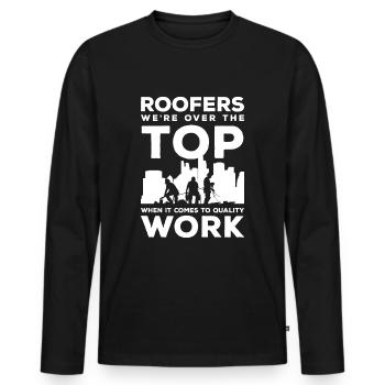 Artisan amusant - T-shirt manches longues Premium bio Homme - noir - Devant - Nico (187cm)