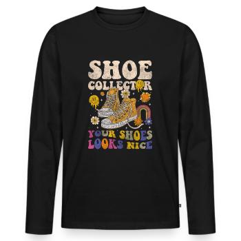 Shoe Lovers Love Striking - Men's Premium Organic Long Sleeve Shirt - black - Front - Nico (187cm)