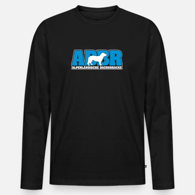 ALPENLÄNDISCHE DACHSBRACKE ADBR - Männer Premium Bio Langarmshirt - Schwarz