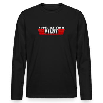 Drone Drones Drone Flight Drone Pilot - T-shirt manches longues Premium bio Homme - noir - Devant - Nico (187cm)