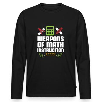 Math math teacher GEschenk - Men's Premium Organic Long Sleeve Shirt - black - Front - Nico (187cm)