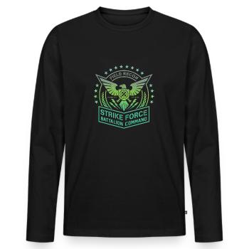 Conception de la force de frappe militaire - T-shirt manches longues Premium bio Homme - noir - Devant - Nico (187cm)