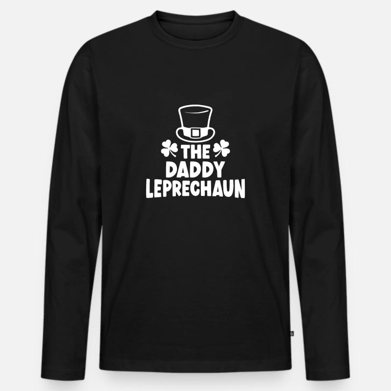 Der Papa-Kobold - Männer Premium Bio Langarmshirt - Schwarz