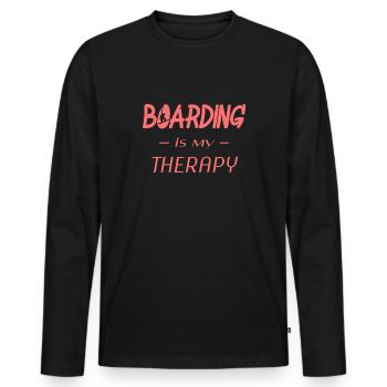 boarding snowboarding - Männer Premium Bio Langarmshirt - Schwarz - Vorne - Nico (187cm)