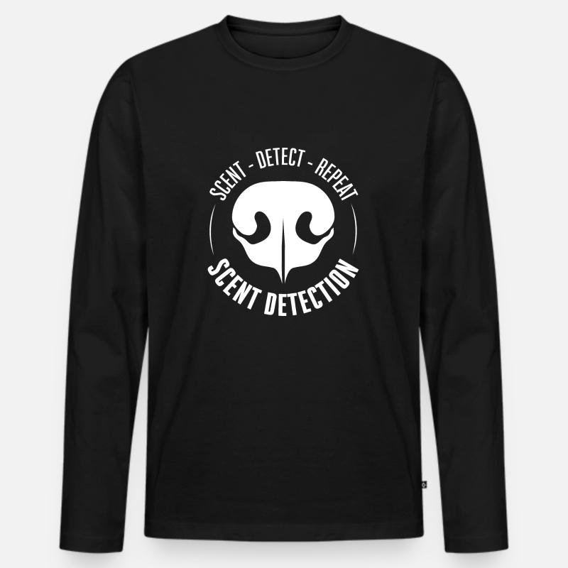 SCENT DETECTION Hundetraining Hunde Suchhunde - Männer Premium Bio Langarmshirt - Schwarz