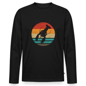 Hummer Retro Style Vintage - Männer Premium Bio Langarmshirt - Schwarz - Vorne - Nico (187cm)