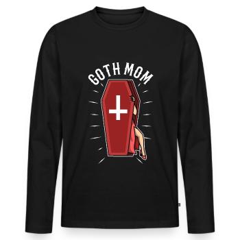 Goth Mom - Men's Premium Organic Long Sleeve Shirt - black - Front - Nico (187cm)