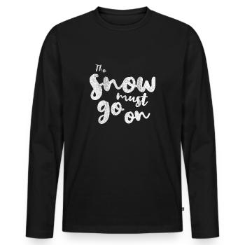 Hiver snowboard skier skier La neige doit continuer - T-shirt manches longues Premium bio Homme - noir - Devant - Nico (187cm)