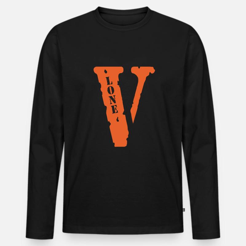 Vlone True Artwork - Männer Premium Bio Langarmshirt - Schwarz