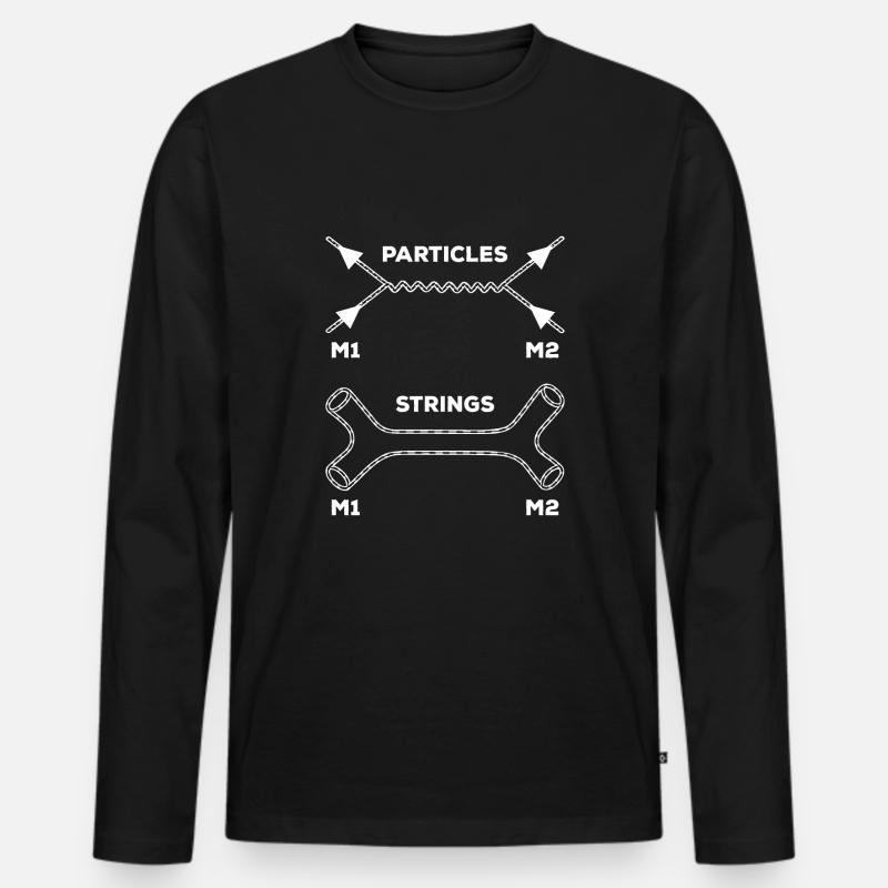 Stringtheorie Quantenmechanik - Männer Premium Bio Langarmshirt - Schwarz