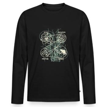 Quantenmechanik Stringtheorie - Männer Premium Bio Langarmshirt - Schwarz - Vorne - Nico (187cm)