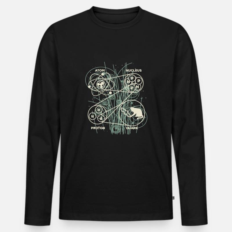 Quantenmechanik Stringtheorie - Männer Premium Bio Langarmshirt - Schwarz