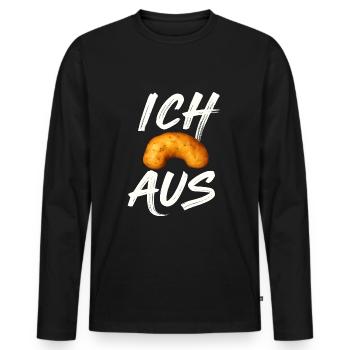 Lustiger Spruch Humor Ich Flip Aus Geschenkidee - Männer Premium Bio Langarmshirt - Schwarz - Vorne - Nico (187cm)