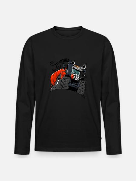 0482 steyr - Männer Premium Bio Langarmshirt - Schwarz