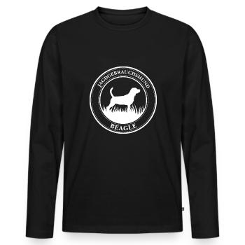 Beagle Jagdgebrauchshund Jagdhunde Wilsigns - Männer Premium Bio Langarmshirt - Schwarz - Vorne - Nico (187cm)