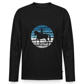 Dressage Dressage Dressage Rider Riding Horse - Men's Premium Organic Long Sleeve Shirt - black - Front - Nico (187cm)