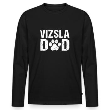Vizsla Dad Magyar Vizsla - Men's Premium Organic Long Sleeve Shirt - black - Front - Nico (187cm)