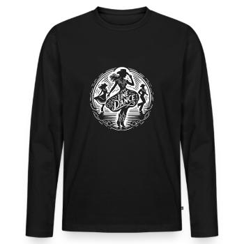 Love Line Dance Western Girls Cowboys dancing - Men's Premium Organic Long Sleeve Shirt - black - Front - Nico (187cm)