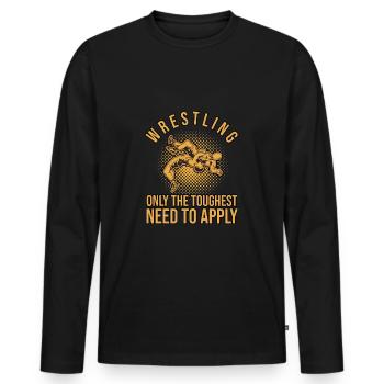 Wrestler Martial Arts Wrestling Wrestler Wrestling - Men's Premium Organic Long Sleeve Shirt - black - Front - Nico (187cm)