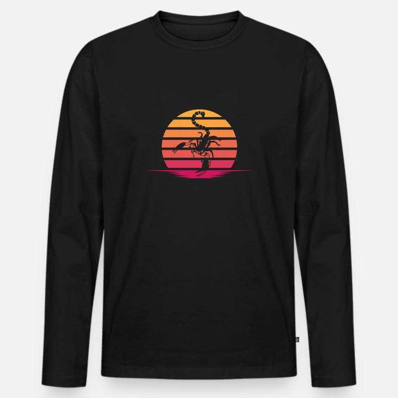 Skorpion - Männer Premium Bio Langarmshirt - Schwarz