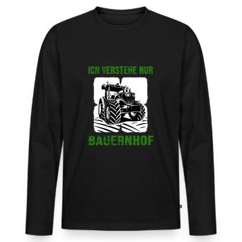 Tracteur agricole Farmer Village Ferme enfant - T-shirt manches longues Premium bio Homme - noir - Devant - Nico (187cm)