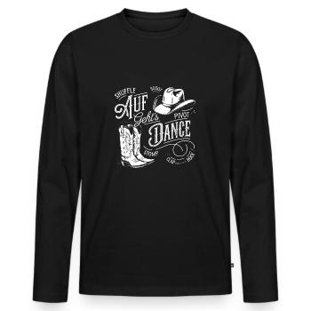 Line Dance Gruppe Training mein Tanzsport - Männer Premium Bio Langarmshirt - Schwarz - Vorne - Nico (187cm)