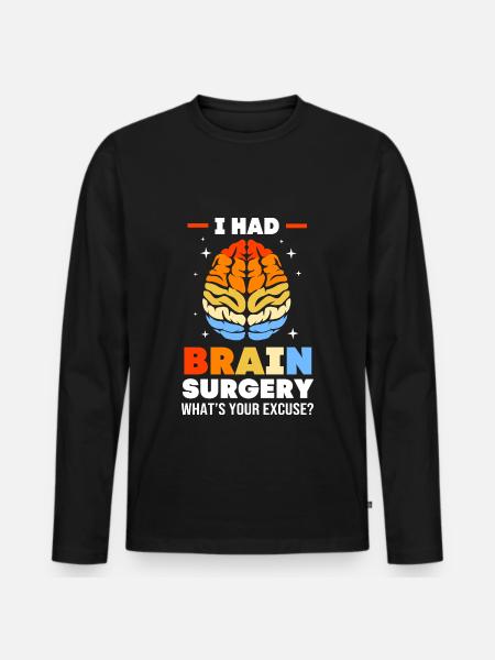 Aneurysm Brain - Men's Premium Organic Long Sleeve Shirt - black