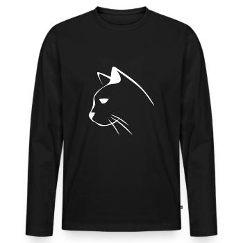 Poussins chat chats chat chats - T-shirt manches longues Premium bio Homme - noir - Devant - Nico (187cm)
