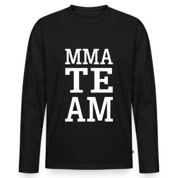 L’équipe MMA - T-shirt manches longues Premium bio Homme - noir - Devant - Nico (187cm)