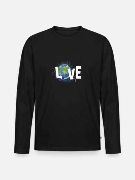Love! - Men's Premium Organic Long Sleeve Shirt - black