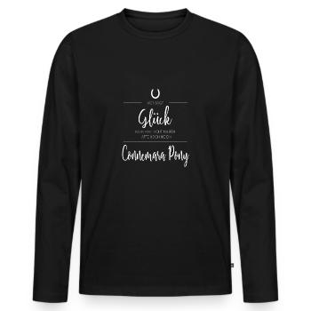 Connemara Pony Geschenk - Männer Premium Bio Langarmshirt - Schwarz - Vorne - Nico (187cm)