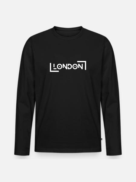 Londres - T-shirt manches longues Premium bio Homme - noir