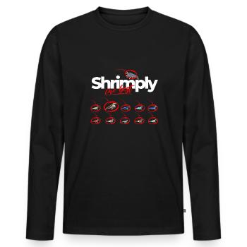 Shrimp The Best Pet Design for Proud Shrimp Fans - Men's Premium Organic Long Sleeve Shirt - black - Front - Nico (187cm)